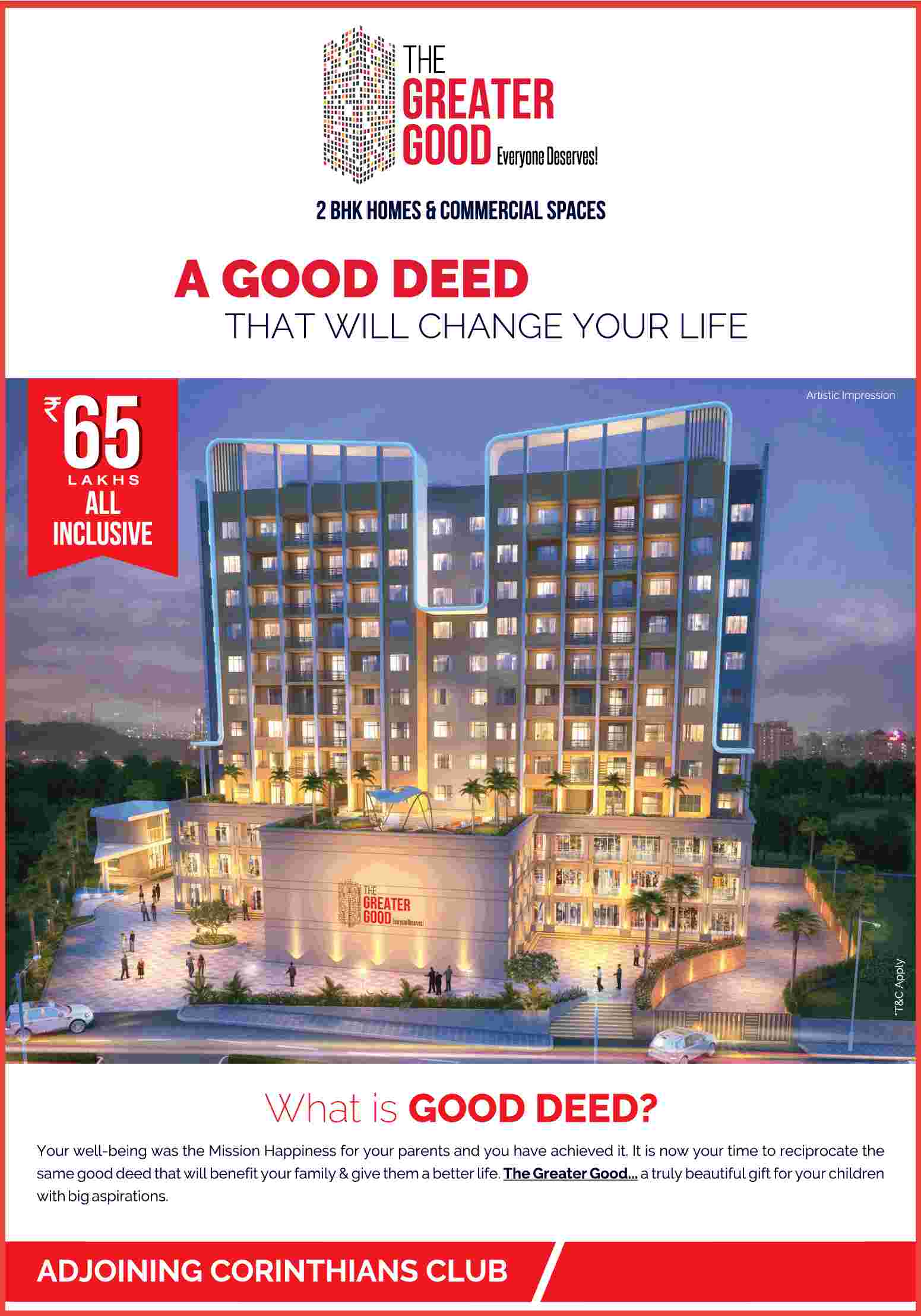 Book your home @ 65 Lakhs all inclusive at GKG The Greater Good in Pune